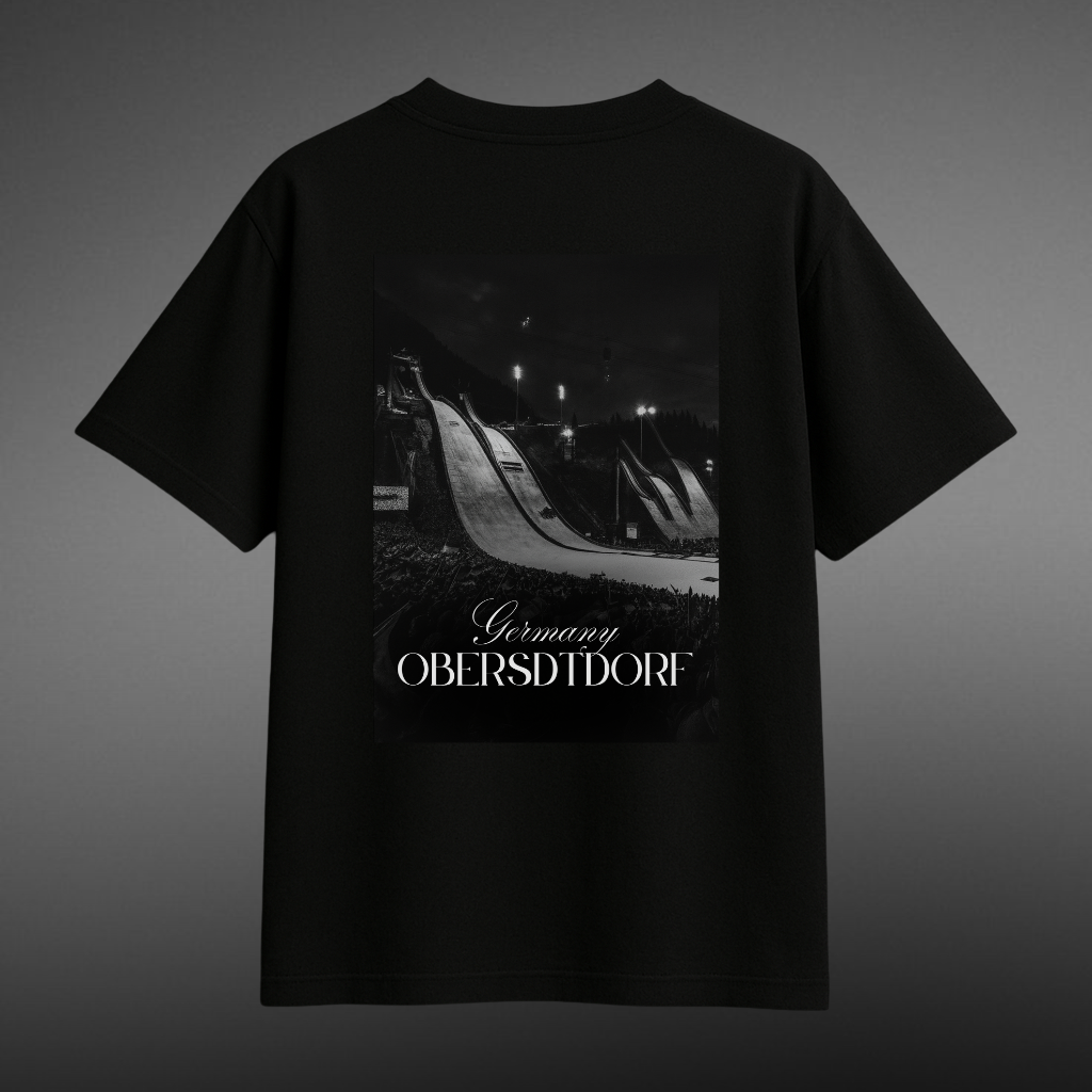 Oberstdorf Black Oversized Tee