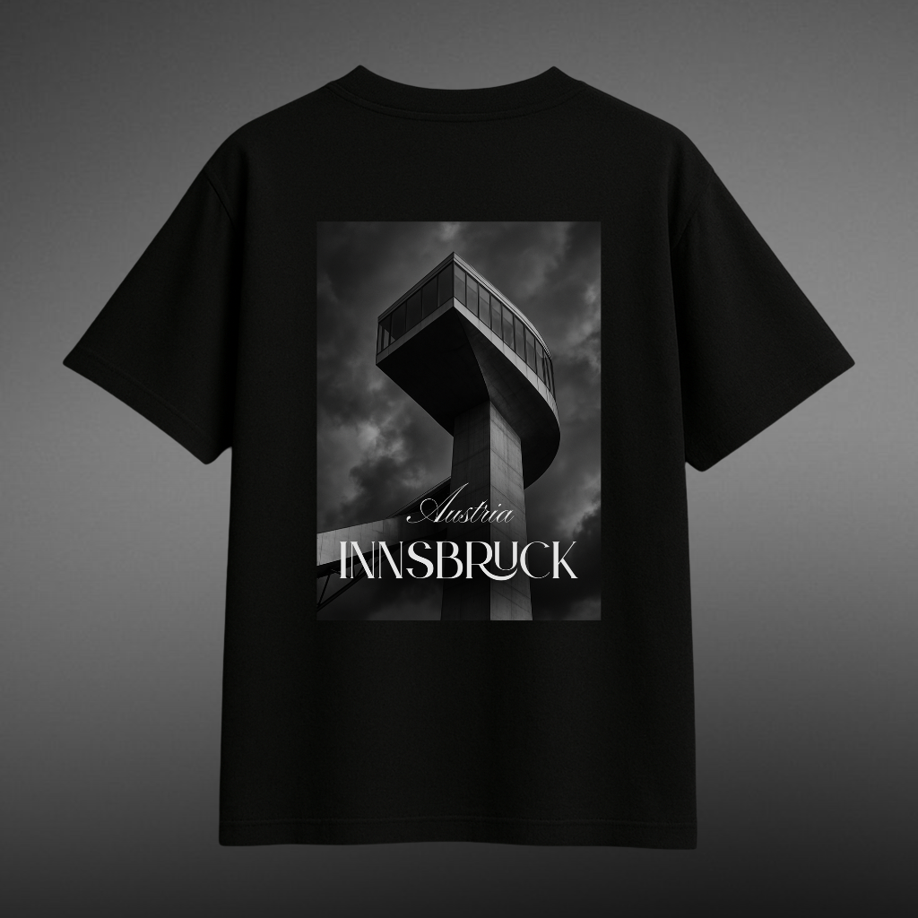 Innsbruck Black Oversized Tee
