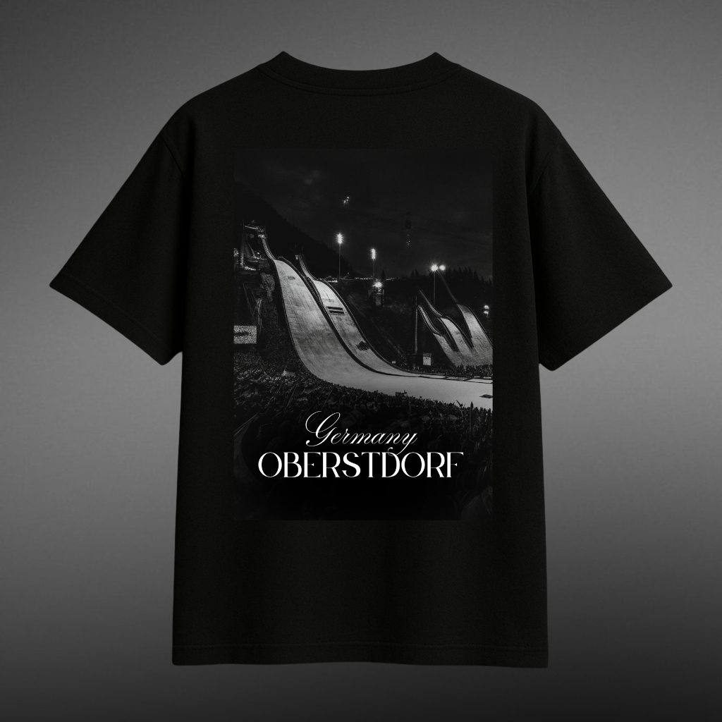 Oberstdorf Black Oversized Tee